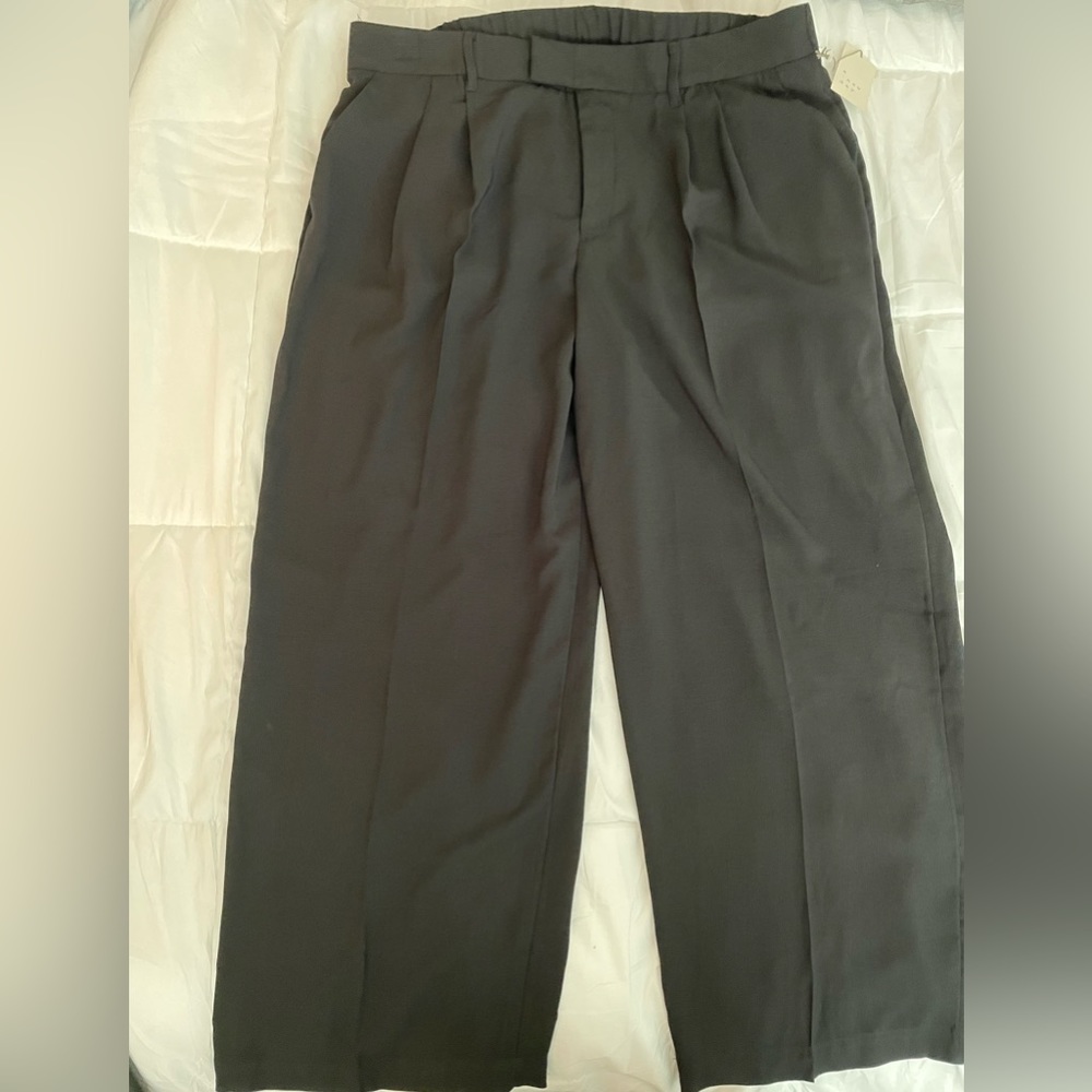 Wide leg black trousers